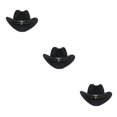 thumbnail image 1 of Decodeary Western Outback Cowboy Hat Channel Inner Cowboy Classic Hat Large Brim Provides black 3Set, 1 of 6