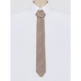 thumbnail image 2 of INSPIRE CHIC Men's Self-Tied Solid Color Formal Slim Ties Light Brown, 2 of 5