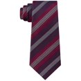 thumbnail image 2 of Kenneth Cole Reaction Men's Rail Stripe Slim Tie (Dark Red, 3, 2 of 3