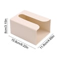 thumbnail image 4 of Dvruxg Wall Mounted Tissue Box Holder, Punch-Free Kitchen Bathroom Paper Organizer(Beige), 4 of 5