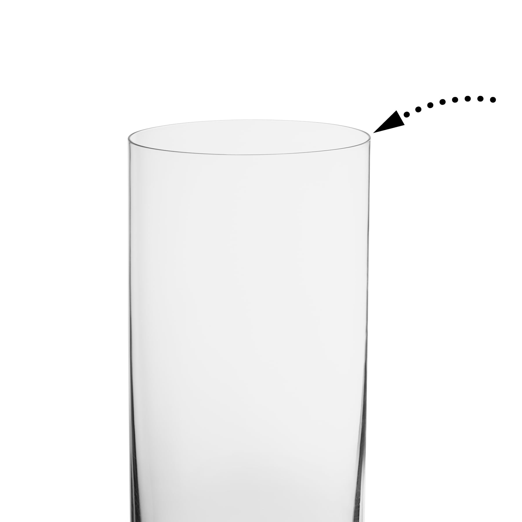 Trudeau Grace Lead-Free Crystalline Highball Glasses 15oz, Set of 4, Made in Europe