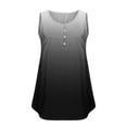 thumbnail image 3 of Dealovy Plus Size Tank Tops for Women Casual Sleeveless Scoop Neck Buttons Ruched Solid Color Loose Flowy Tees, 3 of 4