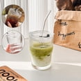 thumbnail image 4 of fheaev Wind Vertical Striped Water Cup With Straw And Lid Glass Cup Summer Ice Cup Drinking Cup, 4 of 9