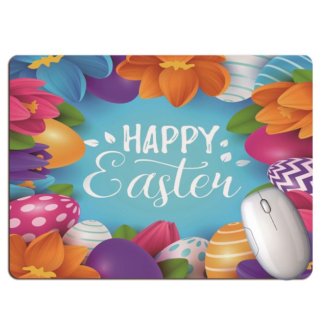 Yhmxh Easter Decorations For Office Easter Office Decorations Happy Easter Personalized Mouse Pad Keyboard Pad Writing Pad Desk Pad Small cushion