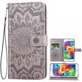 thumbnail image 1 of Étui de Téléphone pour Samsung Galaxy S5, Étui Portefeuille Folio à Rabat, Porte-Cartes en Cuir PU avec Fentes, Protection Intégrale Robuste, Support, Étui de Protection pour Téléphone pour Galaxy S5 Hommes, Noir, 1 of 5