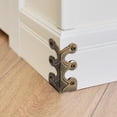 thumbnail image 3 of Protecteurs d'Angle pour Meubles, Lot de 2, Plinthe en Laiton Vintage et Housses de Protection pour Coins de Mur, Hauteur 1,5 Po, 3 of 9