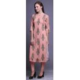 thumbnail image 3 of Bimba 3/4 Sleeve Straight Tunic Tops Printed Kurta Summer Wear For Women, 3 of 6