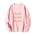 thumbnail image 1 of Liquidation à 50 % Chandail Surdimensionné pour Femmes 2023 Mode Femme Imprimé Col Rond Manches Longues Chandails Sans Capuche T-Shirt Hauts Amples Blouse, 1 of 2