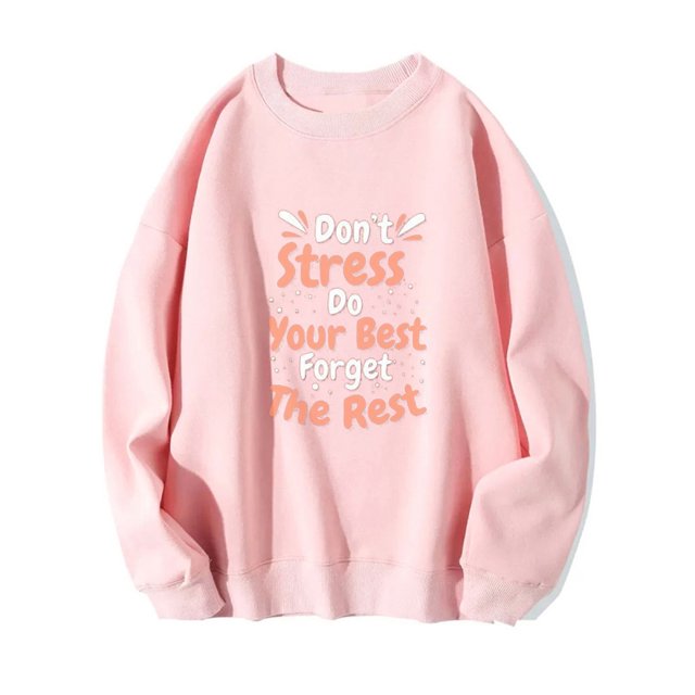 Liquidation à 50 % Chandail Surdimensionné pour Femmes 2023 Mode Femme Imprimé Col Rond Manches Longues Chandails Sans Capuche T-Shirt Hauts Amples Blouse