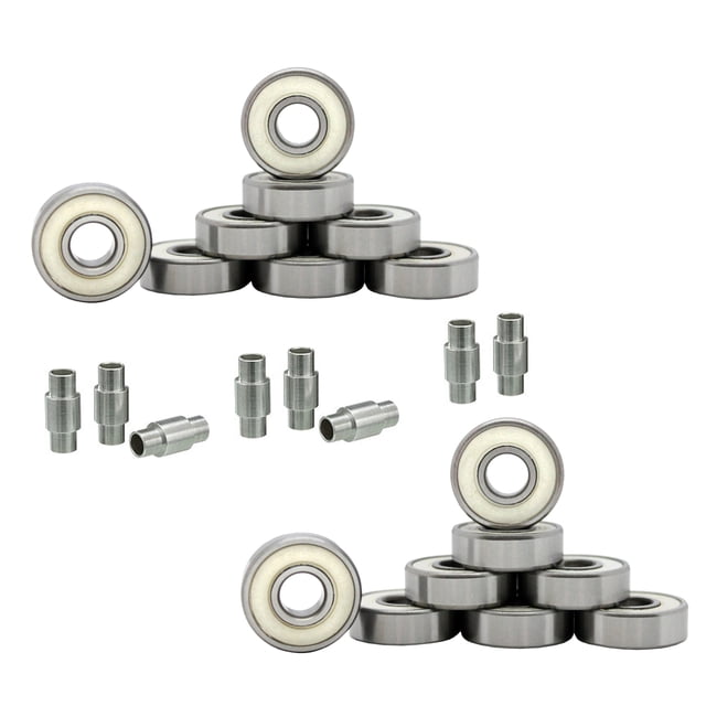 Bullseye Bearings Patins en Ligne Patin à Roulettes Hockey Bearings Abec-9 Lot de 16 avec Entretoises