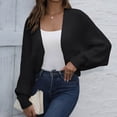 thumbnail image 2 of Timegard Cardigan Sweaters for Women Cropped Knit Jackets Open Front Long Sleeve Shrugs Fall Winter Fashion, 2 of 6