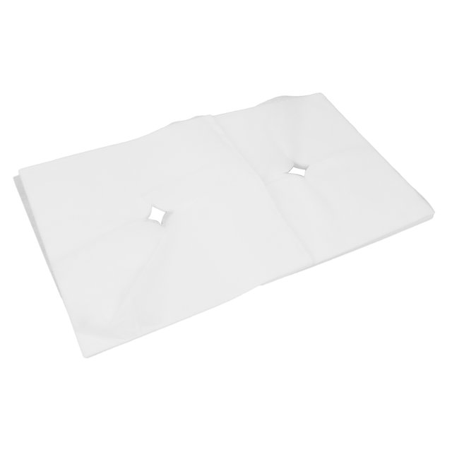 Housse de Repose-Visage Massage Lit de Massage Housse de Repose-Visage Jetable Oreiller 100 Pcs Housse de Repose-Visage Design Trou Absorption d'Eau Respirant Appui-Tête Jetable