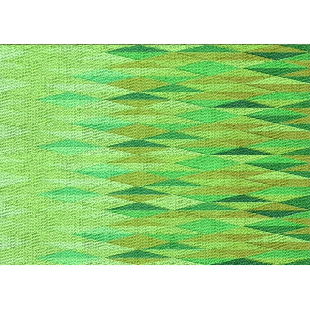 Ahgly Company Tapis d'Intérieur Lavables en Machine Rectangle Transitionnel Vert Émeraude, 5' x 8'