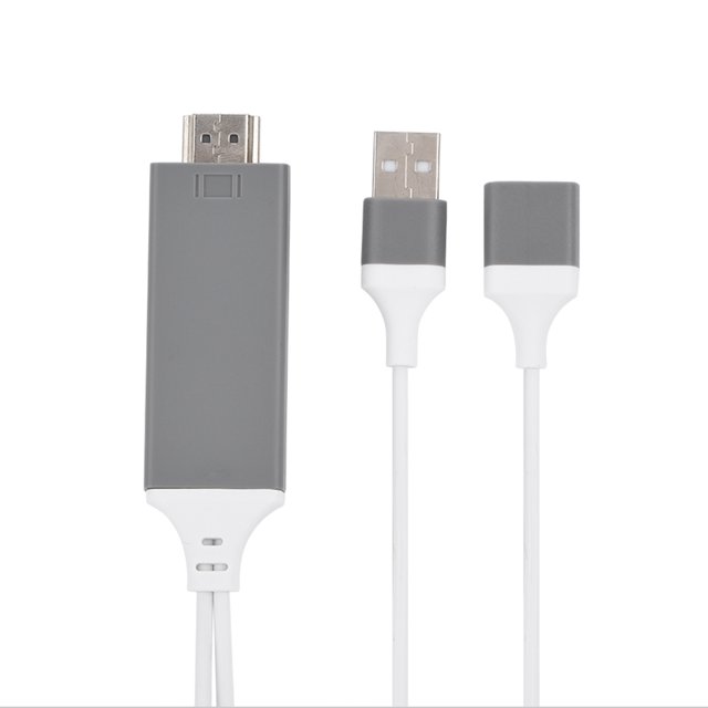 AV Adapter, 1080P Phone to HD Multimedia Interface Adapter, Durable Lightweight Plug and Play, Projector for HDTV