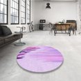thumbnail image 4 of Ahgly Company Machine Washable Indoor Rectangle Transitional Heliotrope Purple Area Rugs, 5' x 7', 4 of 7