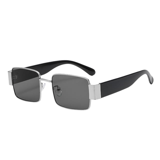 R-18 Silver Metal Sunglasses Wide Leg Lightweight For Travel #2owzG