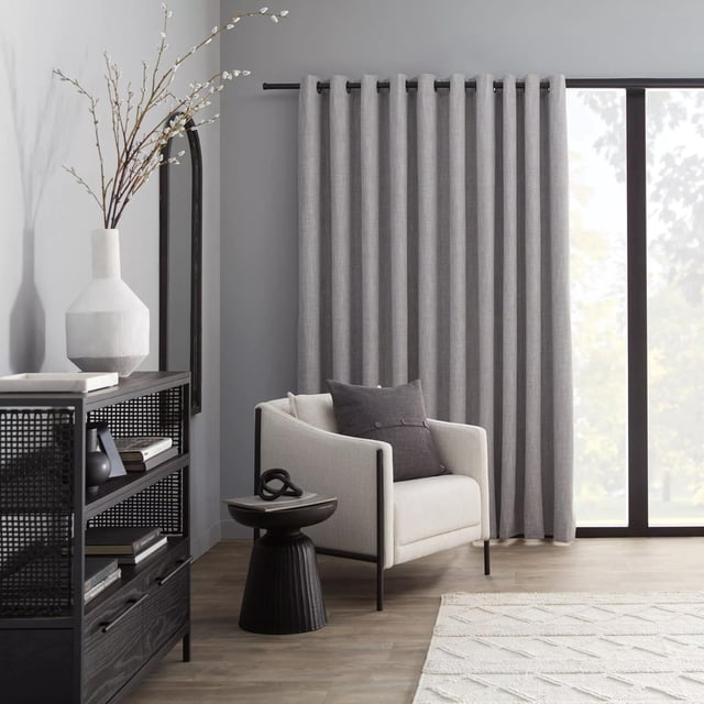 Bouclair Rideau Occultant Chita Gris Pâle 52x84 Po (132x213 cm)