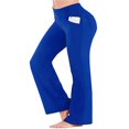 thumbnail image 1 of Womens Bootcut Yoga Pants with Pockets High Waist Workout Sports Gym Trousers, 1 of 6
