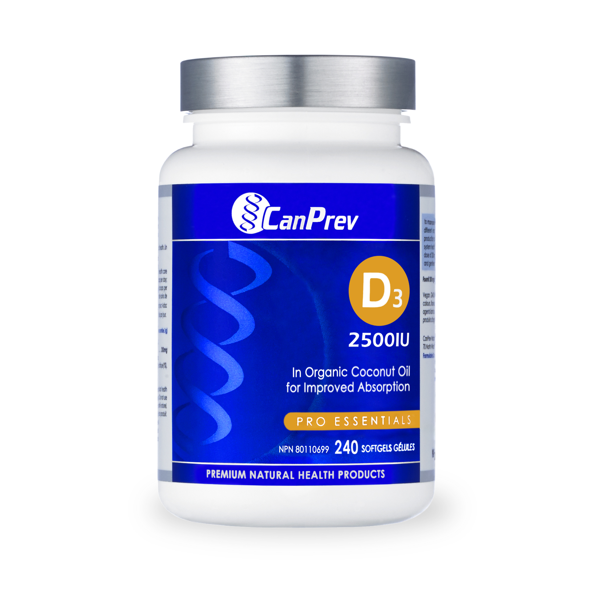 CanPrev D3 2500IU Softgels 240sg - Walmart.ca