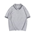 thumbnail image 1 of Chemises Garçons Manches Courtes Décontractées Polo Uni Gris 7-8 Ans, 1 of 6