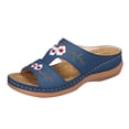 thumbnail image 1 of Orthopedic Slides Sandals for Women with Arch Support Comfortable Embroidered Flower Platform Wedge Sandals, 1 of 3