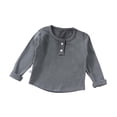 thumbnail image 2 of RXIRUCGD Round-neck Ribbed Velvet Bottoming Shirt For Kids( Gray, Size:1-2 Years ), 2 of 3