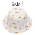thumbnail image 2 of FlapJackKids - Patterned Sun Hat - Grey Zoo - S (6M-2Y), 2 of 4