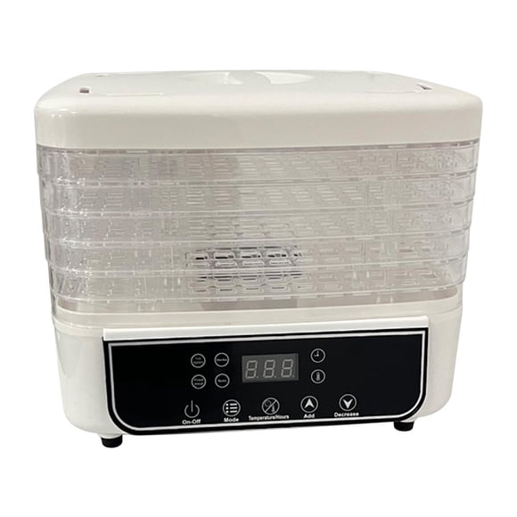 Séchoir Alimentaire Déshydrateur Numérique à 5 Plateaux pour la Maison avec Contrôle de Température Réglable et Minuterie Blanc Pièce Unique JASKFLY