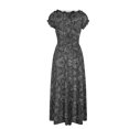 thumbnail image 4 of SMihono Robes d'Été Bohémiennes Femmes Grande Taille Mode Femmes Chiffon Été Décontracté Imprimé Col en V Manches Courtes Robe Longue, 4 of 7