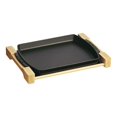 thumbnail image 1 of STAUB Serving 33 cm x 22 cm Cast Iron Rectangular Serving Plate, Black, 1 of 5