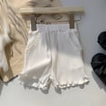 thumbnail image 2 of Timegard Baby Girls Clothes Toddler Ribbed Cute Elastic Waist Children Casual Comfy Loose Ruffle Shorts, 2 of 5