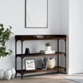 thumbnail image 1 of vidaXL Table Console avec Étagères Chêne Brun 39,4"X11,8"X31,5 Pouces, 1 of 6