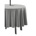 thumbnail image 3 of Vargottam Indoor/Outdoor Round Tablecloth 58 Inch Round Tablecloth with Umbrella , Waterproof Zippered Patio Table Cloths, Spring/Summer Table Covers for Backyard Circular Table/BBQs/Picnic - Gray, 3 of 7