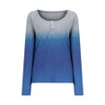 thumbnail image 5 of CEHVOM Chemises Aguichant Slim pour Femmes Boutons Décontractés Imprimés Manches Longues Col Rond Blouses Tops, 5 of 5