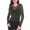thumbnail image 2 of INSPIRE CHIC Camisoles pour Femmes à Manches Longues en Maille avec Bretelles Spaghetti, 2 of 6