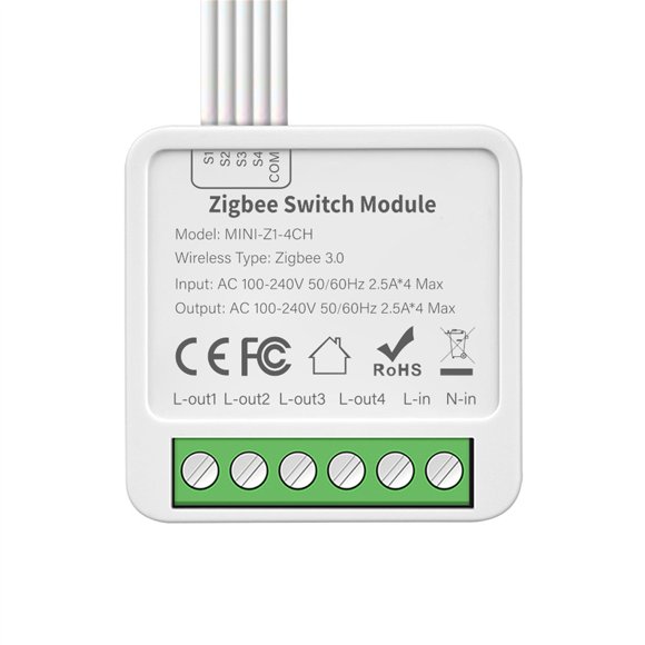 ZigBee Tuya Smart Switch 10A 2/3/4 Gang 2-way control Home Automation Module