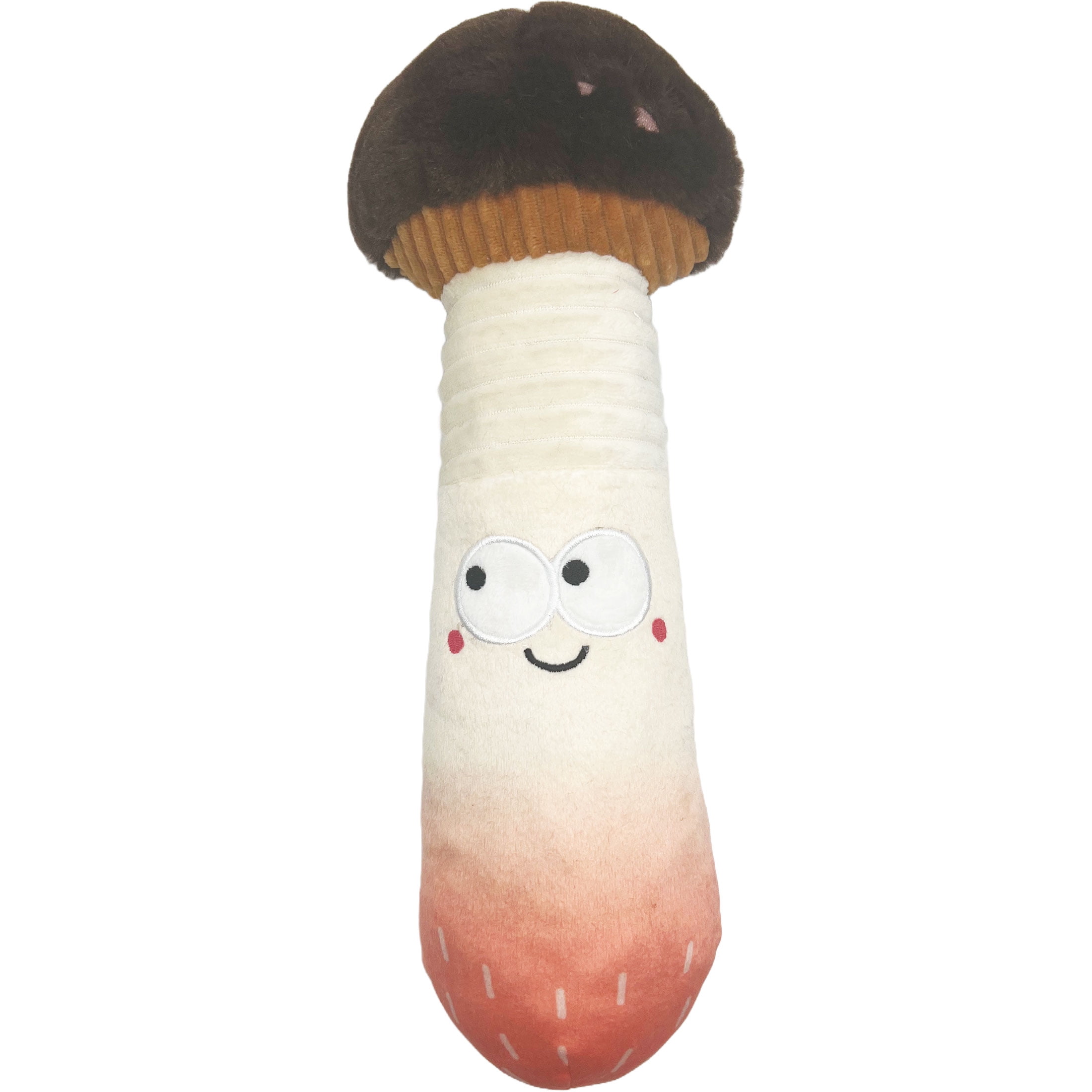 GiGwi Soft Squeaky 13.5" Plush Mushroom-shapped Dog Toy