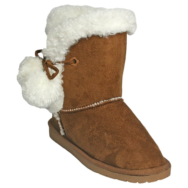 Toddlers' Dawgs Microfiber Side Tie Boots Chestnut Size 4-5