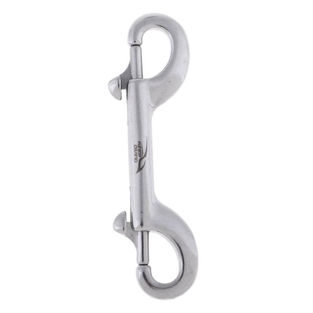 koolsoo Plongée sous-Marine 4 Tailles Clip en Acier Inoxydable avec Crochet Double Extrémité Crochet 90mm