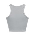 thumbnail image 4 of Hauts Courts Unis Débardeur pour Femme Couleur Sans Manches Col Rond Blouse pour Femme, 4 of 5