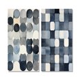 thumbnail image 2 of Designart "Circular Retro Watercolor Indigo Secrets II" Modern Geometric Wall Art Set Of 2 - Modern Blue Wall Decor Set Of 2, 2 of 6