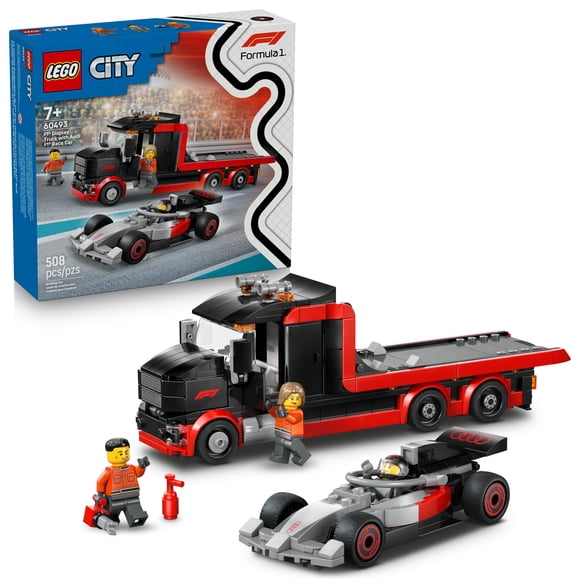 LEGO City Le camion d’exposition de F1 avec voiture de course de F1 Audi – Jouet – 60493