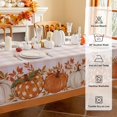 thumbnail image 4 of Nappe d'Automne Rectangulaire, Nappe à Carreaux Buffalo Citrouille de l'Action de Grâce et Récolte d'Automne, Nappe Résistante aux Taches et Lavable pour Fête/salle à Manger/vacances - à Carreaux Orange, 60 X 120 Pouces, 4 of 6