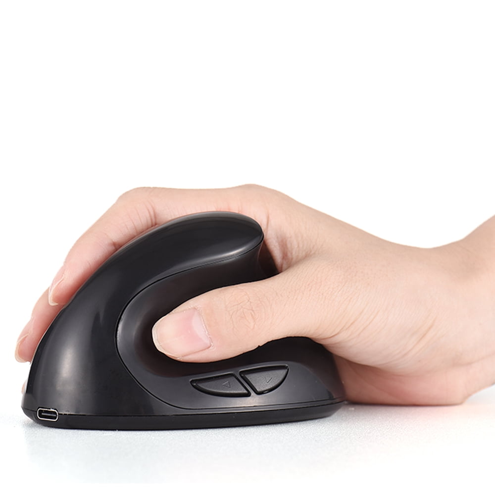 Vertical Mouse Wireless 2.4GHz Ergonomic Rechargeable Gaming Mouse USB-C Charging Adjustable 3 Movement Speed Comfortable Grip for Office & Gaming