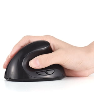 Vertical Mouse Wireless 2.4GHz Ergonomic Rechargeable Gaming Mouse USB-C Charging Adjustable 3 Movement Speed Comfortable Grip for Office & Gaming