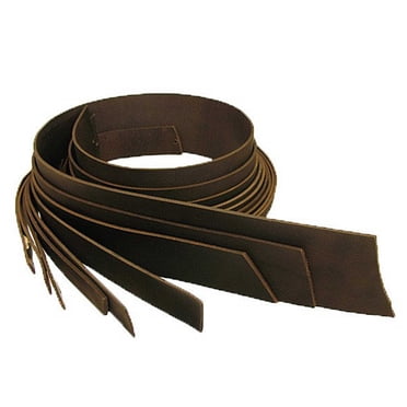 Brown Oiled Buffalo Leather Strips 8/9 oz 46"–52" Long - Multiple Widths