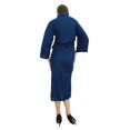 thumbnail image 2 of Bimba Peignoir Long Uni pour Femmes avec Ceinture, Modal Doux en Coton, Enveloppant, Rond, Uni, 2 of 8