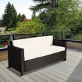 thumbnail image 2 of Outsunny Deluxe 3 Seat Rattan Sofa, 2 of 10