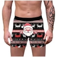 thumbnail image 3 of Mens Briefs 2x Brief Mens Underwear Large Anatomical Underwear Adult Christmas Printed Breathable And Comfortable Inner Mid Rise With Waist Boyshort Underwea Black S, 3 of 4