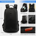 thumbnail image 1 of Waterproof Motorcycle Helmet Backpack - Oversized Black Dual-Shoulder Bag with Large Capacity for Full Helmets, Travel, Outdoor Adventures & Laptop Storage, Durable Construction for Daily Riding &, 1 of 6